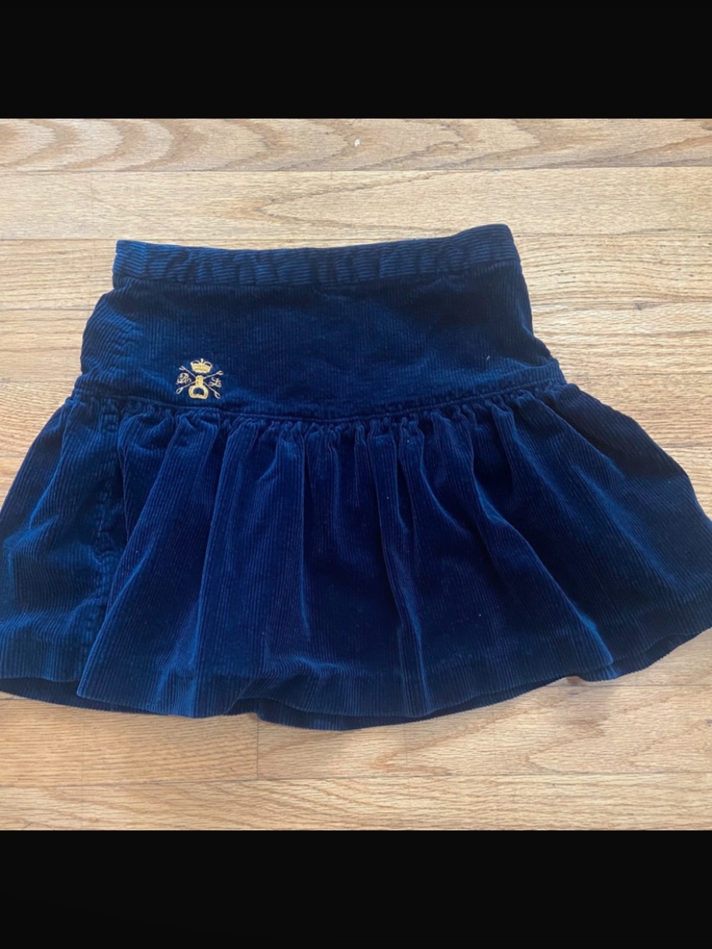 Vintage Ralph Lauren Girls 8 Blue Corduroy Skirt